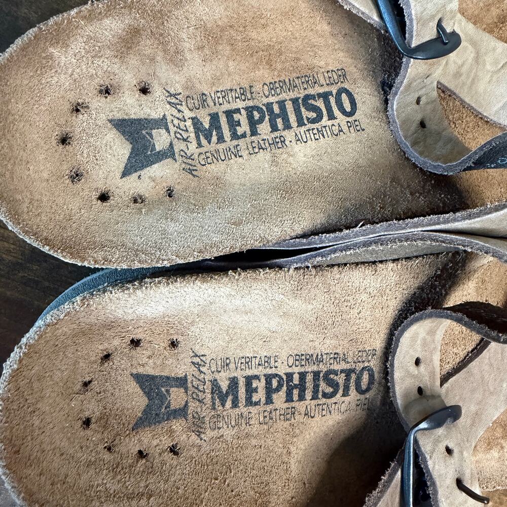 Mephisto Helen Sandal Slip On Toe Loop Soft Air Comfort Women's size 37 US 7 - Picture 9 of 13